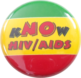 kNOw HLV-AIDS Button reggaestyle